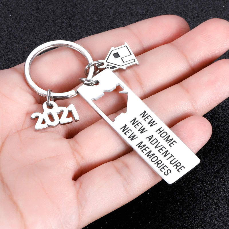 [Australia] - 2021 New Home Housewarming Key Chain Gift for Men Women Realtor Closing Gift for New Homeowners Christmas New Year Gift to Families Friends New Neighbor New Home Housewarming Party Gift for Him Her 