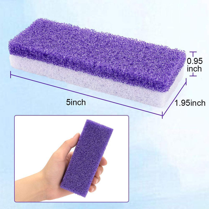 [Australia] - 4 Pack Foot Pumice Stone 2 in 1 Double Side PU Pedicure Stone Dead Hard Skin Callus Scrubber Remover Tool for Smooth Feet and Hands (Purple) Purple 