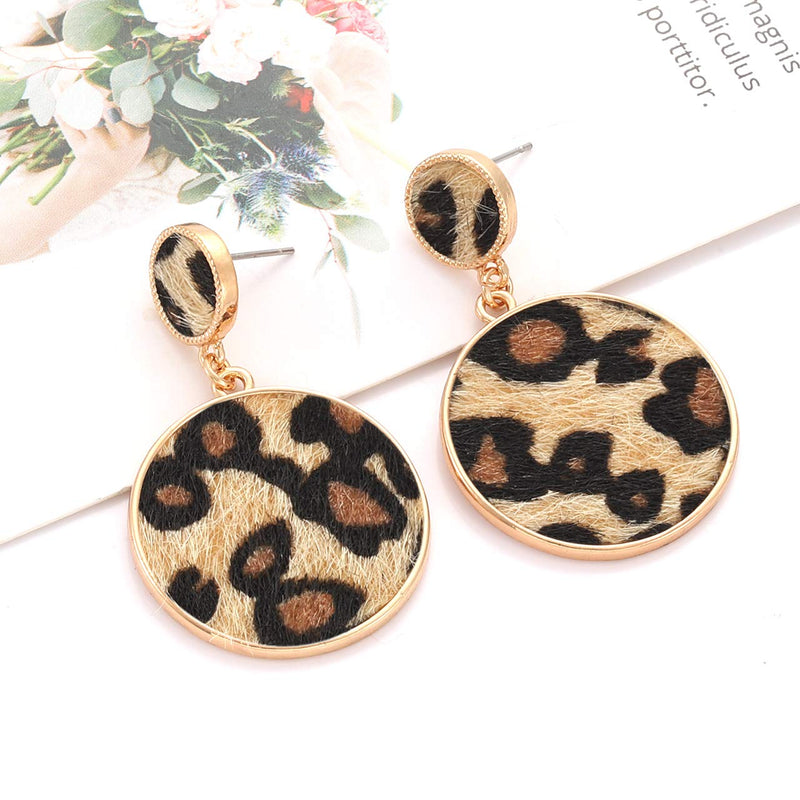 [Australia] - XOCARTIGE Long Necklaces for Women Animal Print Leopard Necklace Dangle Earrings Set Chain Fringe Tassel Pendant Necklaces Statement Jewelry Set Style A 