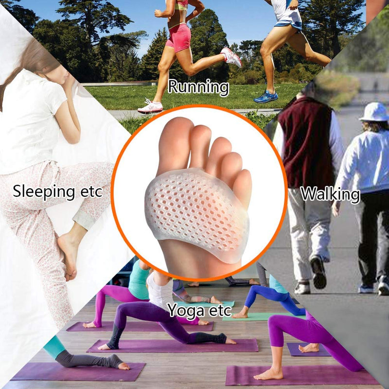 [Australia] - Hoogoo Toe Pads Ball of Toe Cushions Metatarsal Pads Ball of Foot Pads Mortons Neuroma Callus Metatarsal Foot Pain Relief Bunion Forefoot Cushioning Relief Women 