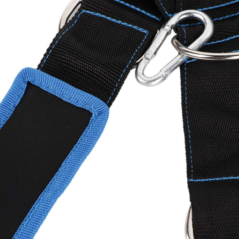 [Australia] - JULYKAI Weighted Resistance Bands, Speed Strength Training Sled Shoulder Harness Resistance Band Belt Sports Equipment - Black + blue 