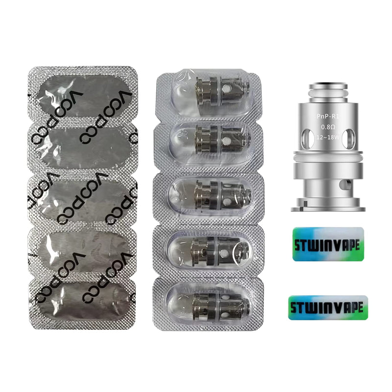 [Australia] - VOPOO PNP Coils R1 Drag S X Max Mod PnP X Pod Tank Mtl Coil Argus X GT air Pro Vinci X 2 R air Mod Pod Doric 60 Musket Seal V Suit Coils 0.8ohm Pack of 5 