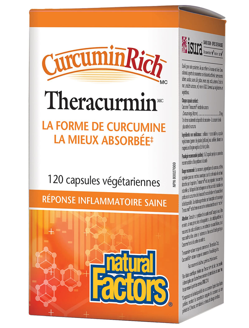 [Australia] - CurcuminRich Theracurmin by Natural Factors, Turmeric, 120 capsules (120 servings) 120 Count (Pack of 1) Standard Packaging 