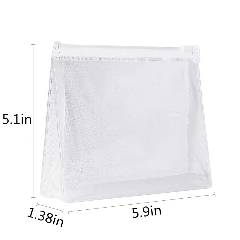 [Australia] - sansheng 20 PCS Mini Small PVC Transparent Plastic Cosmetic Organizer Bag Pouch With Zipper Closure for Vacation Travel, Bathroom and Organizing Waterproof Makeup Bag 