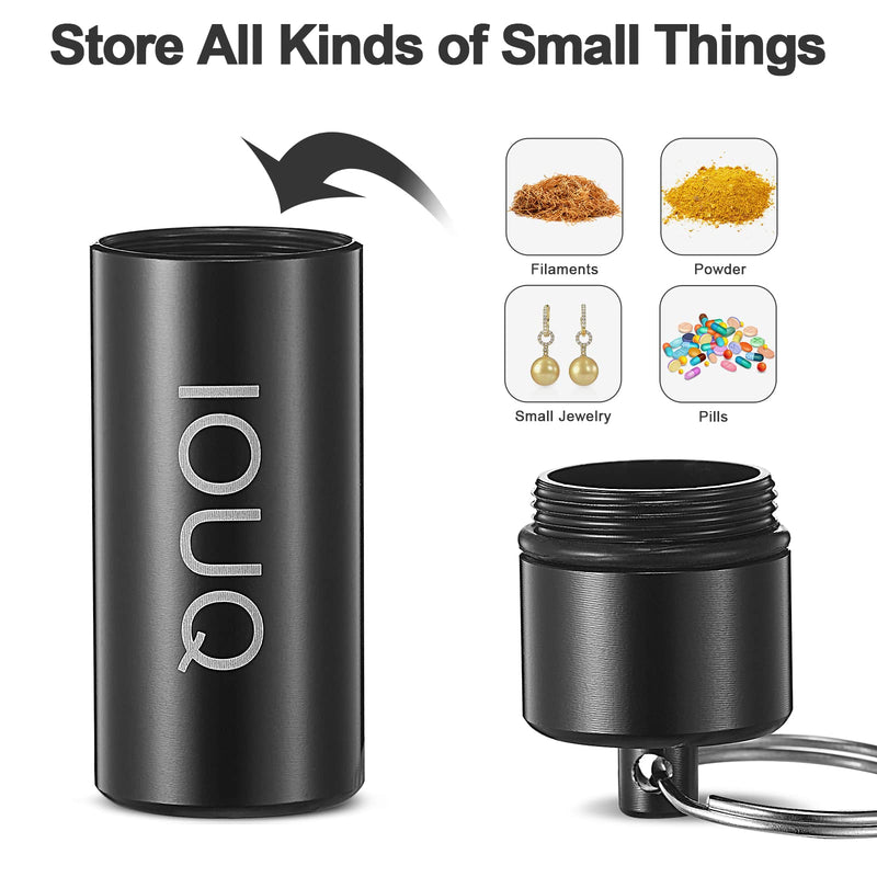 [Australia] - Discrete Small Objects and Spices Storage Tank Odor Proof Waterproof Sealing Small jar 2 Packages (Black） 