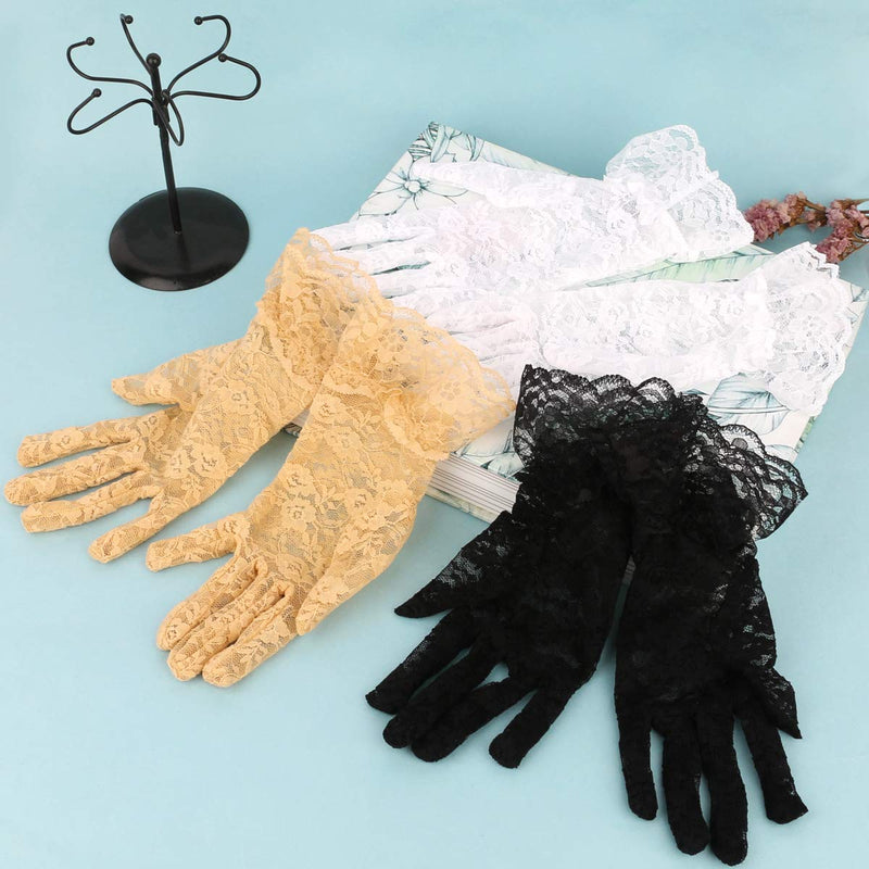 [Australia] - Driew Lace Gloves Women 3 Pairs 