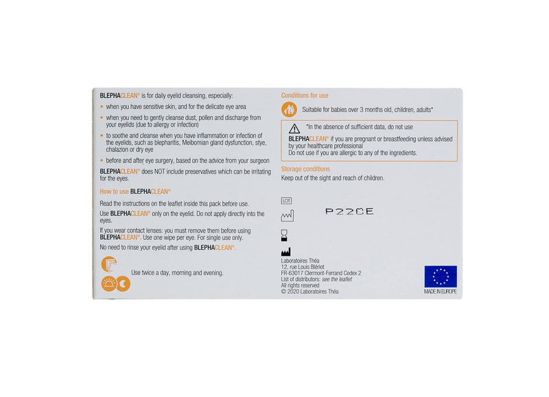 [Australia] - 60 Blephaclean Sterile Daily Eyelid Wipes For Blepharitis | Cleaning Hygienic Moisturising Eyelid Wipes for Sensitive Skin, 20 wipes x 3 pack 20 Count (Pack of 3) 