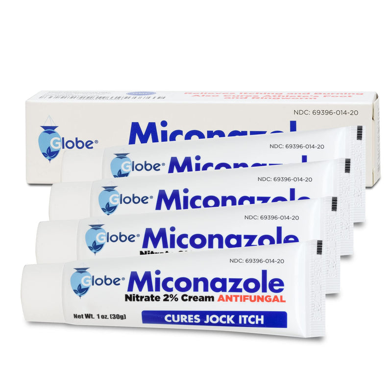 [Australia] - Globe Miconazole Nitrate 2% Antifungal Cream, Cures Most Athletes Foot, Jock Itch, Ringworm. 1 OZ Tube (4 Pack) 