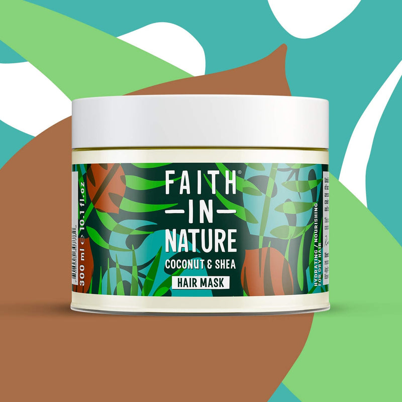 [Australia] - Faith In Nature Natural Coconut and Shea Butter Hair Mask, Hydrating, Vegan and Cruelty Free, No SLS or Parabens, For Normal to Dry Hair, 300 ml Hair Mask - Coconut and Shea Butter 