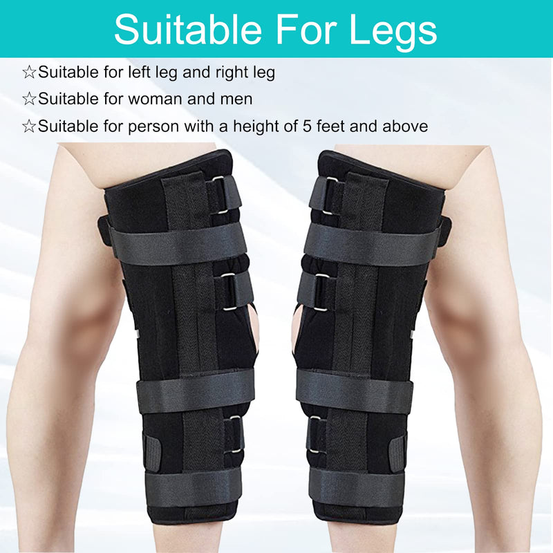 [Australia] - TANDCF Knee Immobilizer Secure Comfort Knee Brace & Stabilizer for Recovery,Knee Fractures,Instability, ACL,MCL,Meniscus Tear,Arthritis,Displacement & Post Surgery Recovery,Height 18.1" Universal Medium/Large (Pack of 1) 