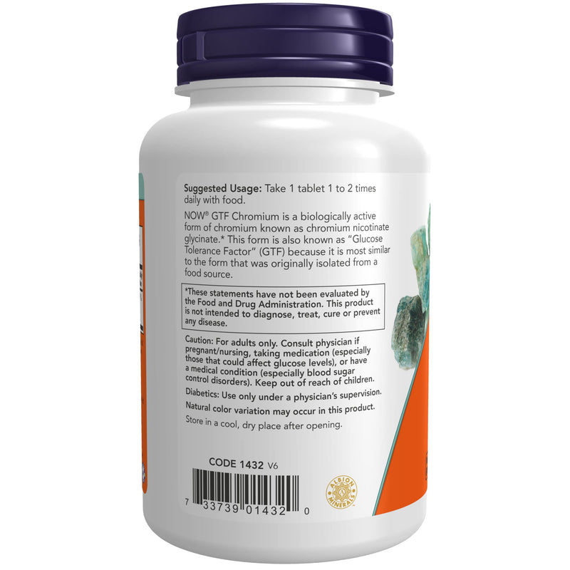 [Australia] - NOW Supplements, GTF (Glucose Tolerance Factor) Chromium 200 mcg, Insulin Co-Factor*, 250 Tablets 