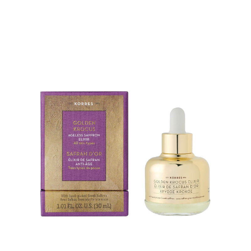 [Australia] - KORRES Natural Golden Krocus Ageless Saffron Elixir, Vegan Face Serum 