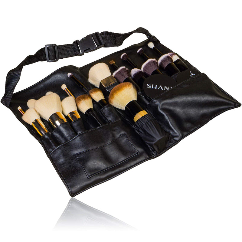 [Australia] - SHANY Urban Gal Collection Professional Makeup Apron - Makeup Artist Brush belt - Leather BLACK LEATHER 