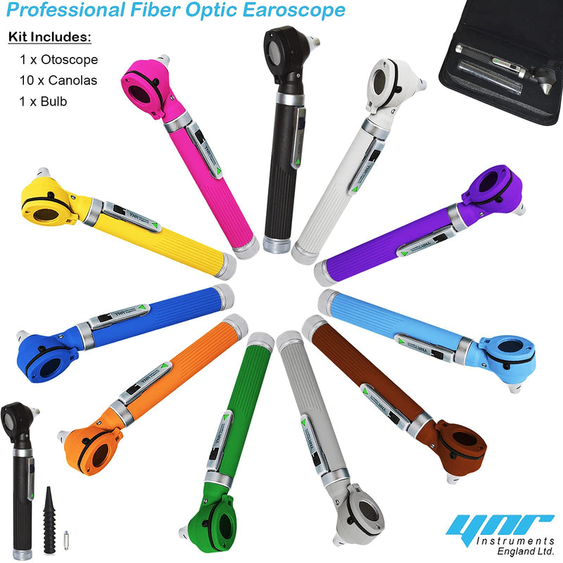 [Australia] - YNR England F.O Mini Otoscope Ear o Scope Auriscope Fibre Optic ENT Ear Scope Diagnostic Examination GP CE Mark Approved (Burgandy) Burgandy 