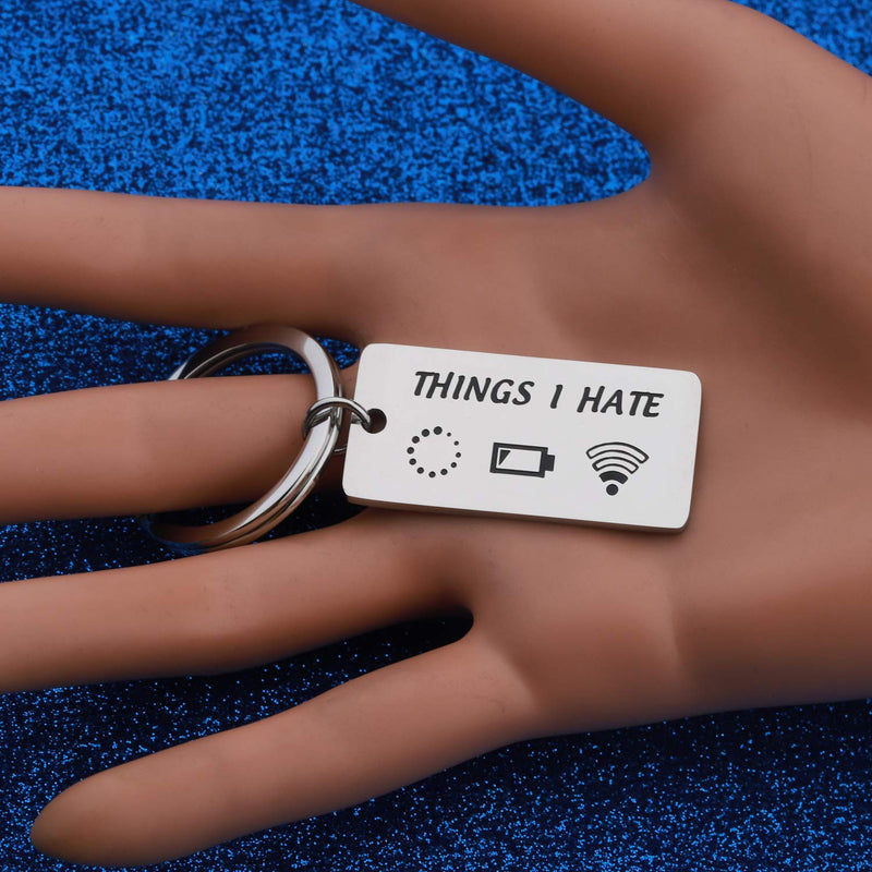 [Australia] - WUSUANED Programmer Gamer Gift Things I Hate Funny Keychain Computer Gamer Jewelry Gift for Developer Video Game Lover things i hate keychain 