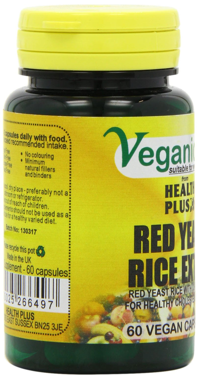 [Australia] - Veganicity Red Yeast Rice Extra Heart Health and Cholesterol Supplement - Pack of 60 Capsules 