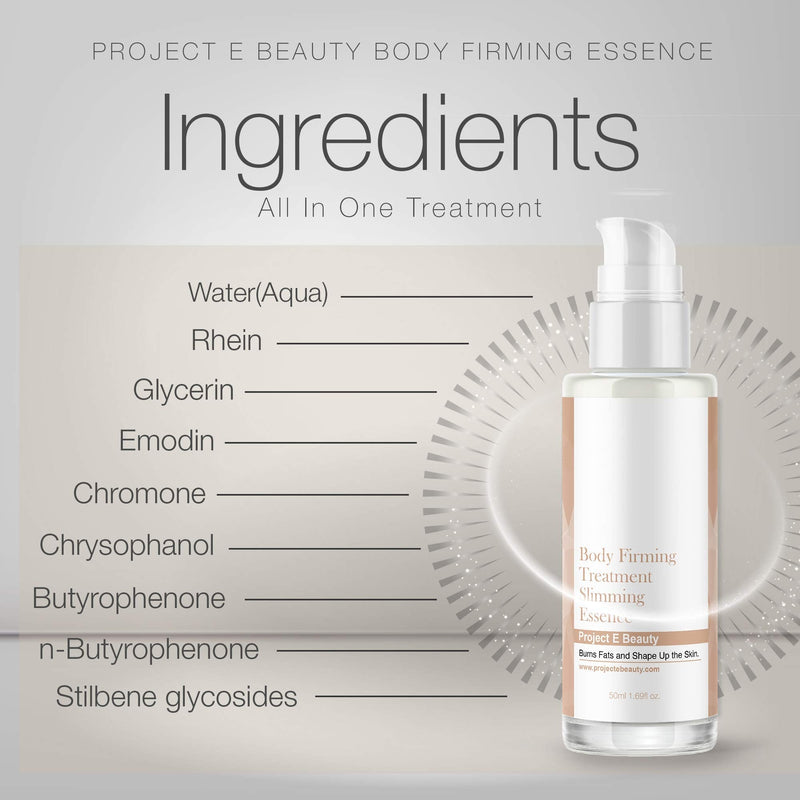 [Australia] - Project E Beauty Body Firming Treatment Slimming Essence | Natural Organic Cellulite Slimming Fat Burning Shaping Sculpting Weight Losing Skin Massage for Waist Abdomen & Buttocks Cream Gel 50ml 1.7oz 