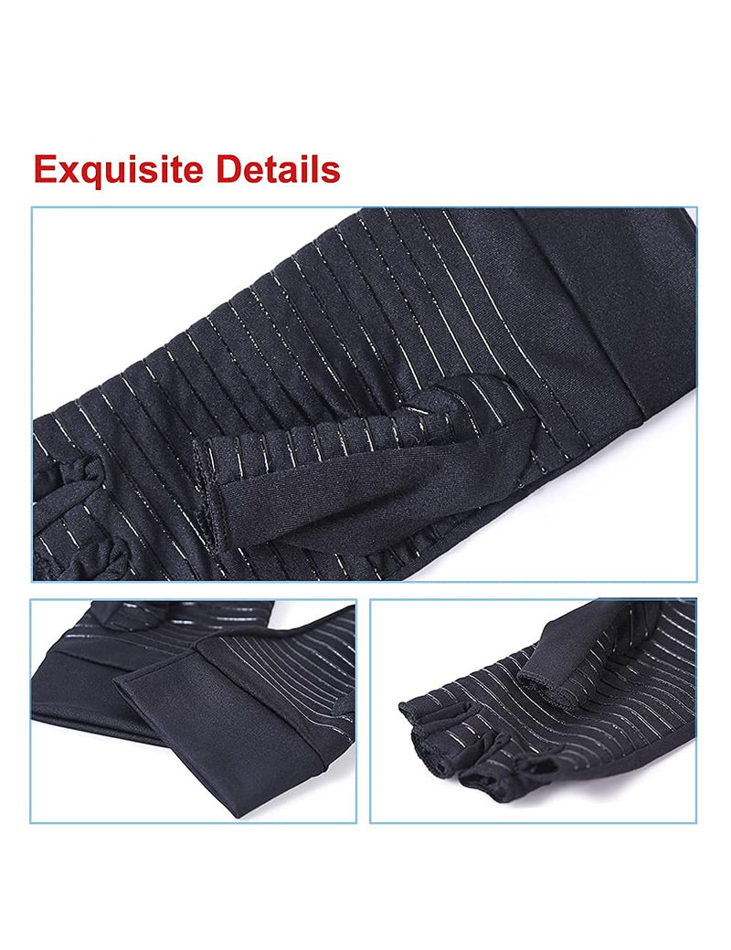 [Australia] - 2 Pairs Copper Arthritis Gloves Compression Gloves Women Men Relieve Hand Pain Swelling and Carpal Tunnel Small 