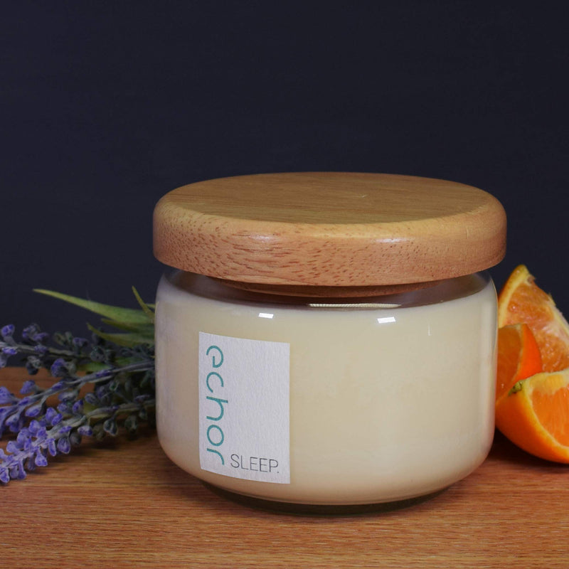 [Australia] - Echor Sleep Candle | Essential Oils Relaxation Calming Candle | Aromatherapy Scented Vegan Soy Wax Sleep Gift | Lavender, Ylang Ylang, Geranium & Sweet Orange 