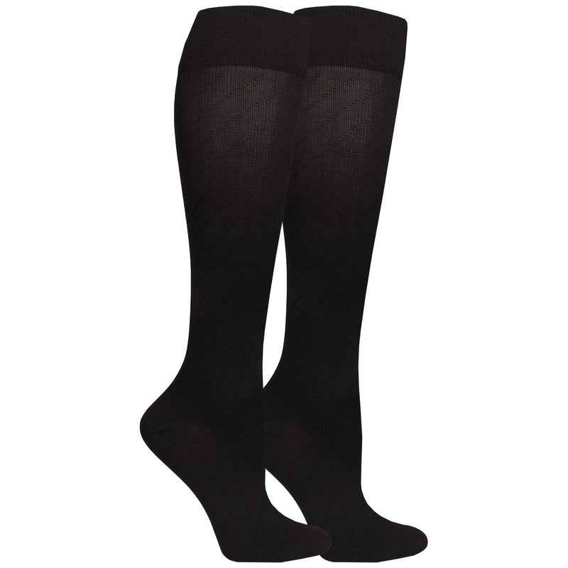 [Australia] - NuVein 15-20 mmHg Travel Compression Socks for Women & Men to Reduce Swelling, Knee High, Closed Toe, Black, X-Large X-Large (1 Pair) 