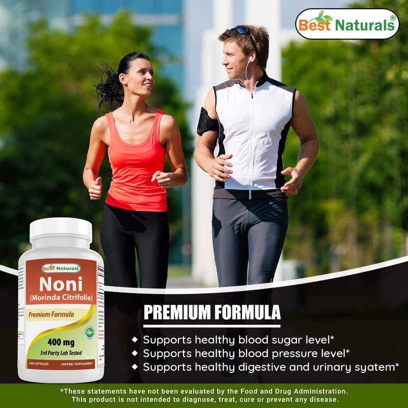 [Australia] - Best Naturals Noni 400 mg 240 Capsules (240 Count (Pack of 1)) 240 Count (Pack of 1) 