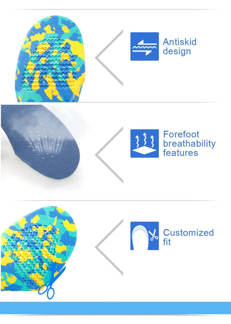 [Australia] - Kids Insole Children Orthotic Insoles Inserts for Kids with Flat Feet Need Arch Support Footcare Cushion Pad Kids UK 4.5-6.5/S(26-28) 