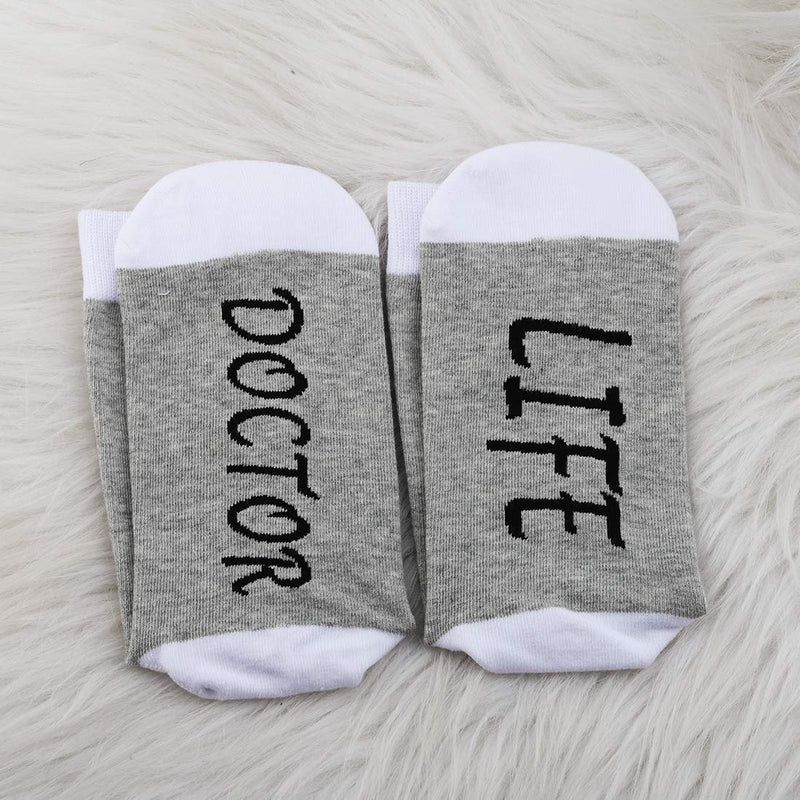 [Australia] - PYOUL 2 Pairs Doctor Socks Doctor Gift Doctor Life Socks Best Doctor Ever Socks for Doctors 
