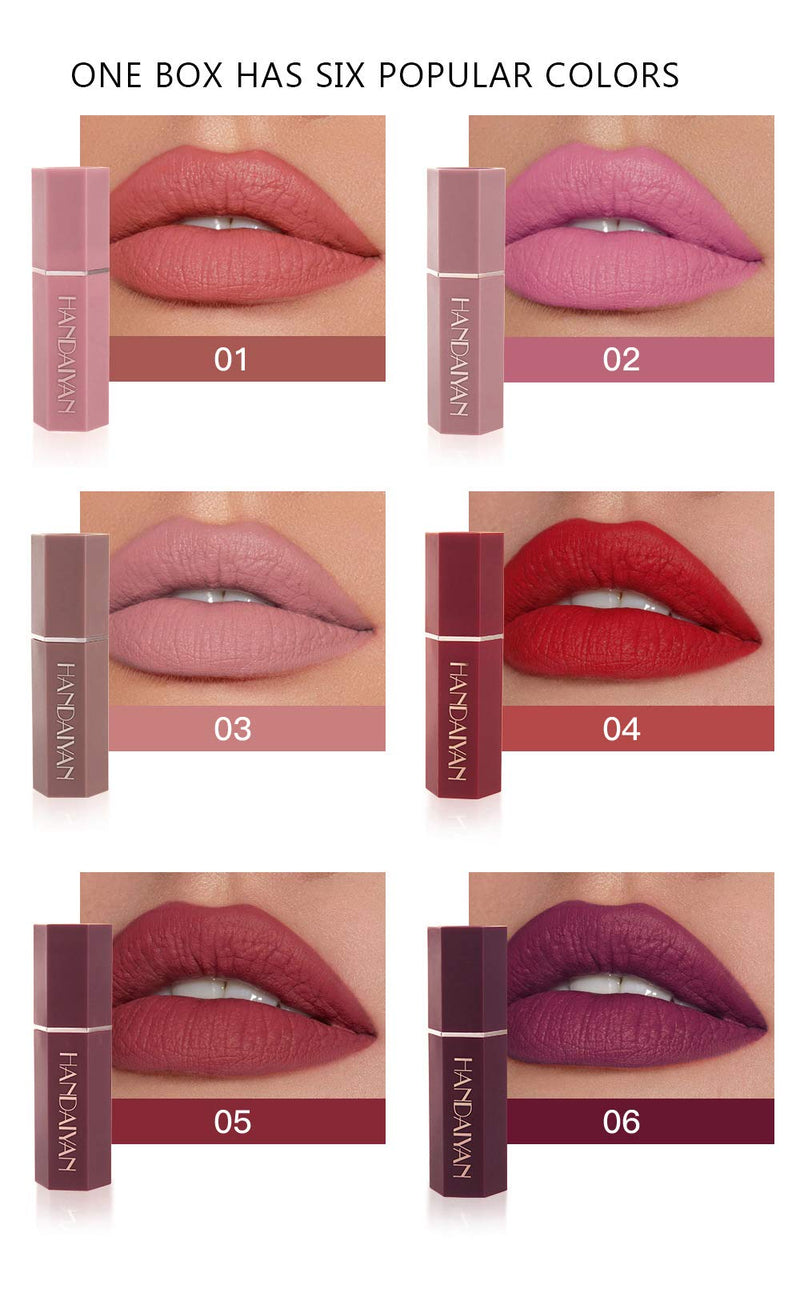 [Australia] - Skynest 6 PCS Vivid Colours Lipstick Set, Long Lasting, Moisturizing, Creamy Texture, Soft, Watermelon Flavored Lipstick With Gift Box 