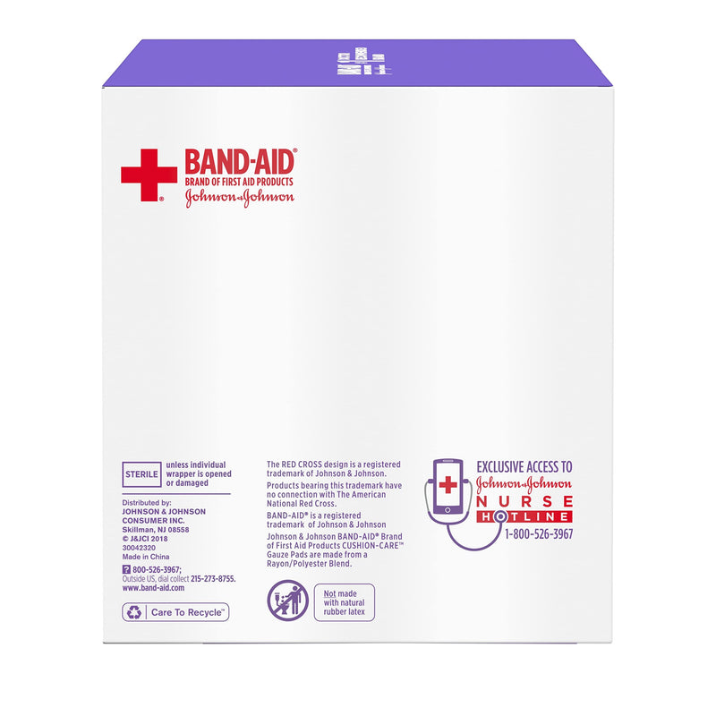 [Australia] - Band-Aid Brand Absorbent Cushion Care Sterile Square Gauze Pads for First Aid Protection of Minor Cuts, Scrapes & Burns, Non-Adhesive, Wound Care Dressing Pads, Large, 4 in x 4 in, 25 ct 