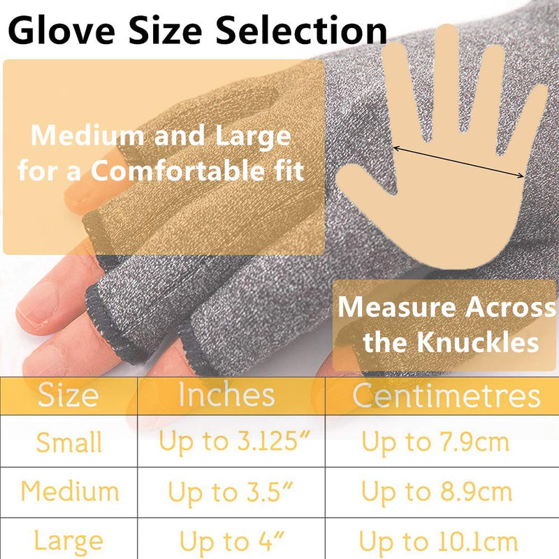 [Australia] - 2 Pairs Arthritis Compression Gloves, Relieve Arthritis, Rheumatoid, Osteoarthritis, Carpal Tunnel Pain, Compression Gloves for Arthritis for Women & Men, Gloves for Work, Warm Moisture Absorption Medium (2 Pair) Black 