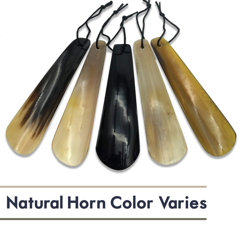 [Australia] - Lucky Franc's Shoe Horn - Shoe Horns for Men - Hand Crafted Natural Luxury Shoe Horn - Made with Genuine Bull/Ox Horns - Fancy Shoehorn Men with a Gift Box - Shoe Wearing Helper - 7.25"x2" 