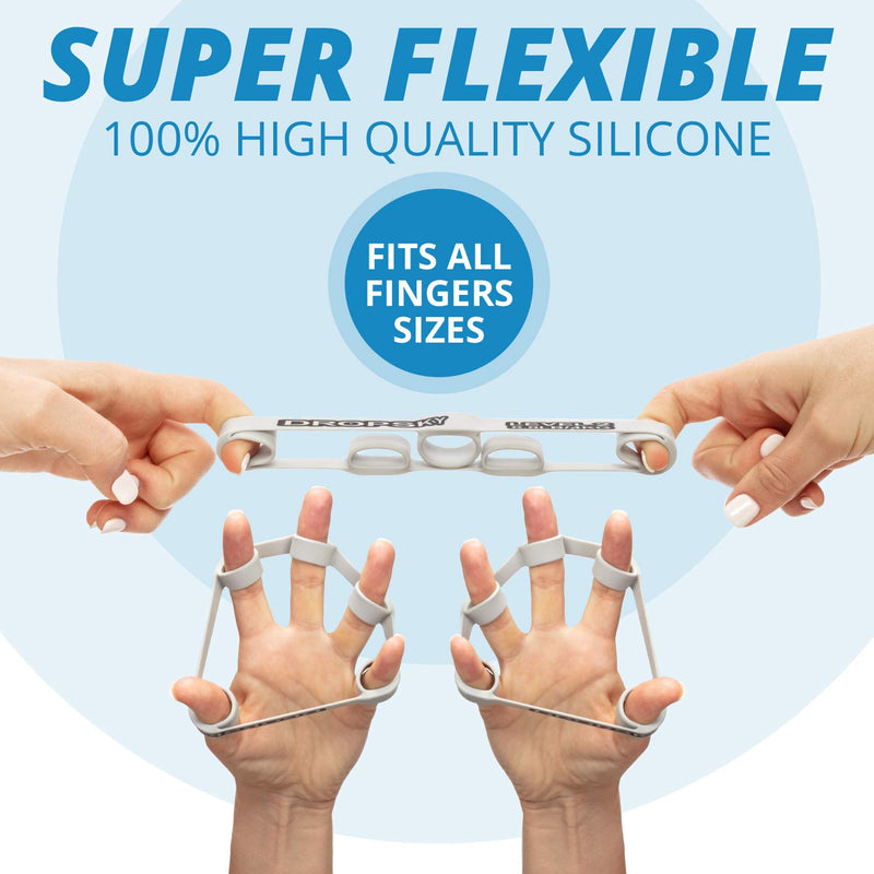 [Australia] - Finger Strengthener Hand Resistance Bands [8pcs], Finger Exerciser Grip Strength Trainer Hand Stretcher, Muscle Exercisers Improve Grips Performance (4 Levels 6.6lb, 8.8lb, 11lb, 13.2lb) 