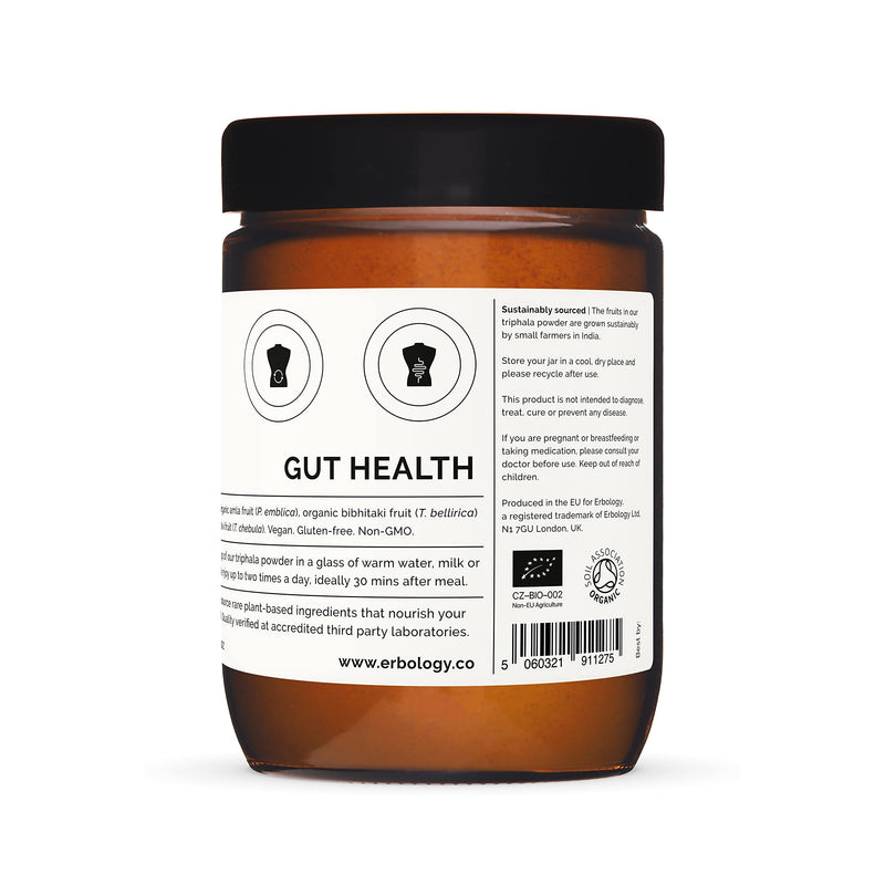 [Australia] - 100% Organic Triphala Powder 220g - Ayurvedic Blend of Amla, Haritaki & Bibhitaki - Gut Health - Straight from Farm in India - Raw, Vegan and Gluten-Free - Non-GMO - No Additives or Preservatives 