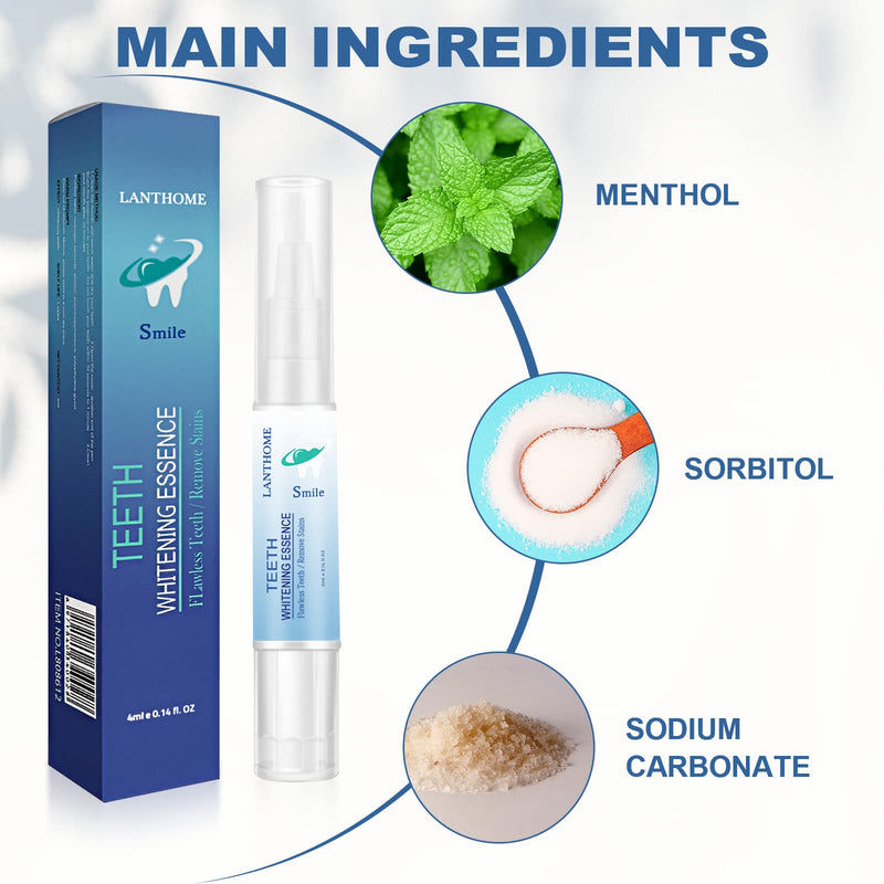[Australia] - 2PCS Teeth Whitening Essence, Teeth Whitening Pen, Instant Teeth Stain Remover Pen, Teeth Whitening Essence Pen, Intensive Stain Removal Teeth Reduce Yellowing 