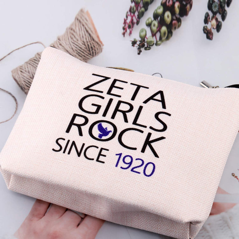 [Australia] - G2TUP Finer Women Sorority Cosmetic Bag Zeta Girls Rock Since 1920 Sorority Paraphernalia for Sorority Sister (Zeta Girls Rock) 