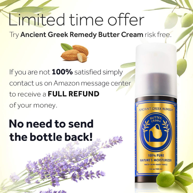 [Australia] - Organic Facial and Body butter Cream. Made of Almond, Olive, Castor, Vitamin E, Lavender oil. Anti Aging lotion for Face, Skin, Hair, Dry Hands, Cuticle. Day and Night Moisturizer for Men and Women 