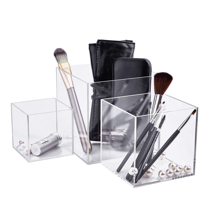 [Australia] - Cliselda Acrylic Display Box, 3x3x3&4x4x4&5x5x5 inches, 3pc, Display Boxes, Museum Box Case for Collectibles (5 Sided Acrylic Boxes) 5 Sided Acrylic Cube 