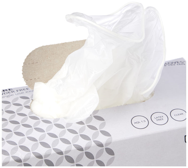[Australia] - Unigloves Unicare Clear Vinyl GS0065-A Examination - Multipurpose, Powder Free and Latex Free Disposable Gloves, Box of 100 Gloves, Clear, Extra Large XL 