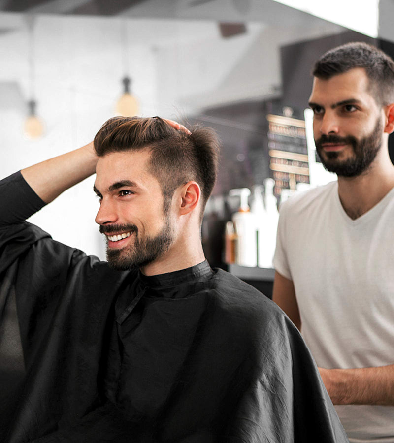 [Australia] - Haircut Cape Black Hair Cutting Salon Barber Capes Waterproof hairdressing for Clients Men Adults (8PCS-Barber Capes) 8PCS-Barber Capes 