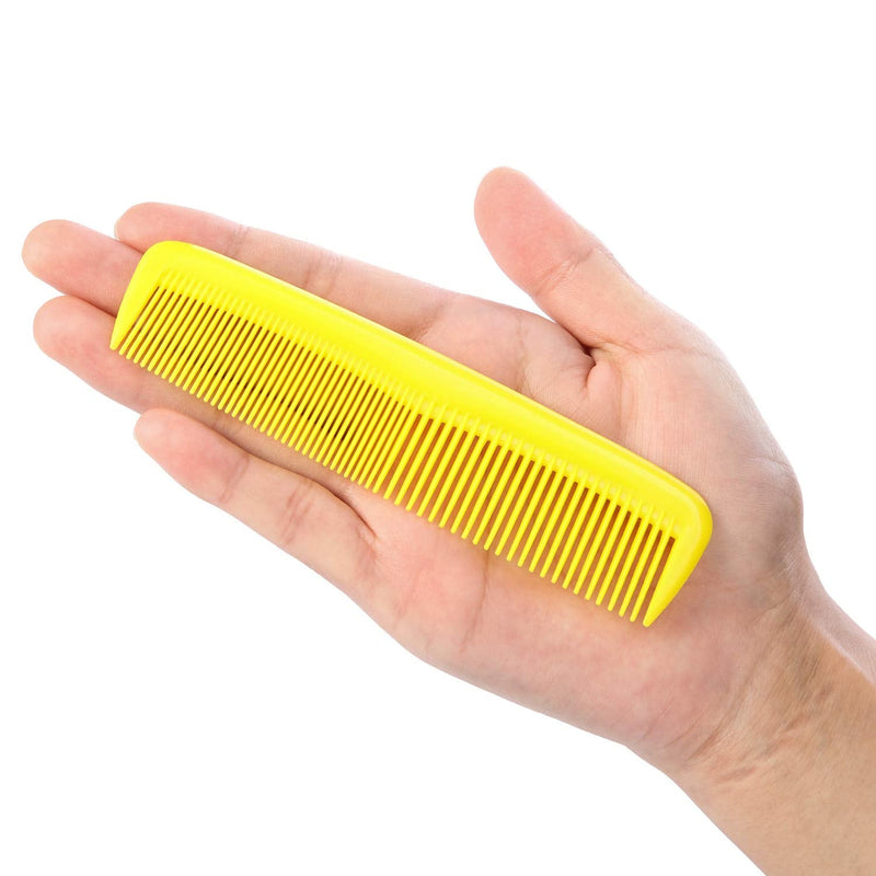[Australia] - 24 Pieces Hair Combs Set Plastic Hair Comb for Women and Men, Fine Dressing Comb (Yellow, Purple, Green, Blue, Red, Pink) 