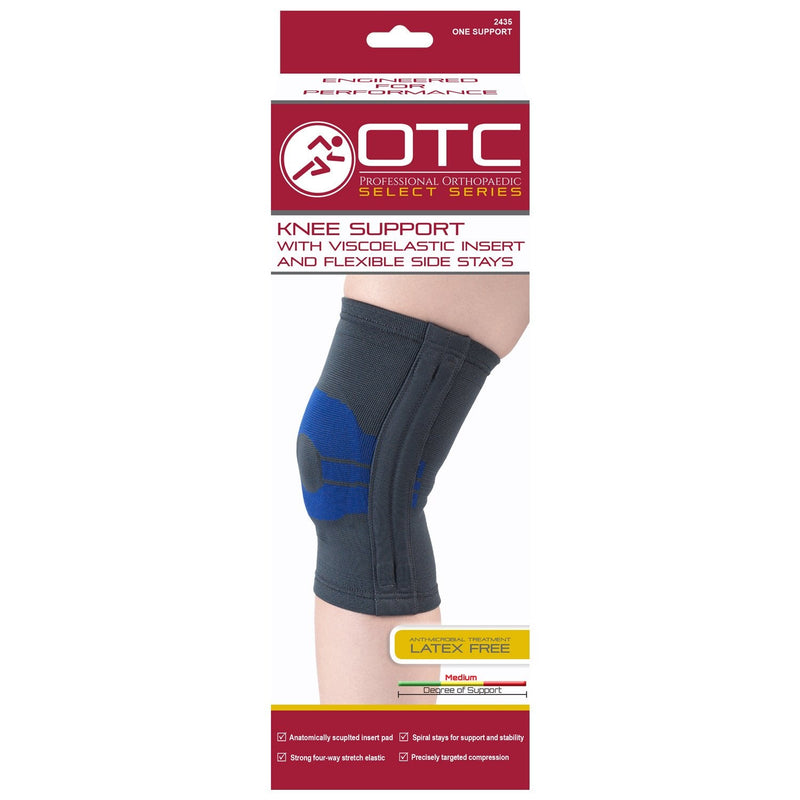 [Australia] - OTC Knee Brace, Compression Recovery, Gel Insert, Flexible Side Stays, Large 