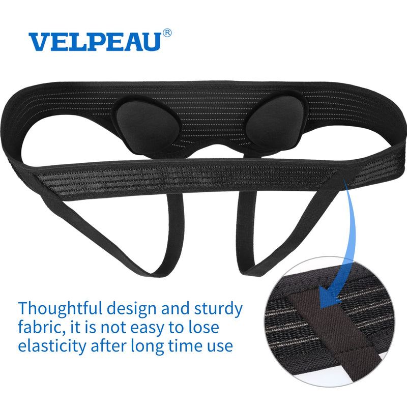 [Australia] - VELPEAU Hernia Belt Truss for Men and Women - Hernia Support Brace for Single/Double Inguinal or Sports Hernia, 2 Removable Compression Pads & Adjustable Groin Straps (Large, Hip Circumference 41-46") Large 