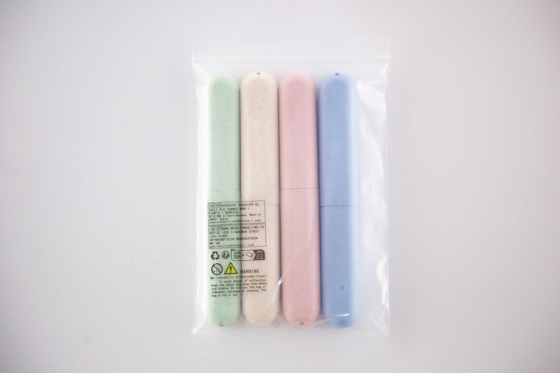 [Australia] - wugongshan 4 Pcs Travel Toothbrush Cases, Portable Travel Toothbrush Holder, Toothbrush Travel Case, Toothbrushes Storage Covers Cases Boxes, for Travel Camping Business Trip Holiday 