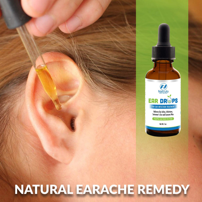 [Australia] - Natrulo Natural Ear Drops for Ear Infection Treatment - Homeopathic, Herbal Eardrops for Adults, Children & Pets - Relieves Ear Aches, Infections, Swimmer's Ear, Loosens Wax - Kids Safe, Made in USA 
