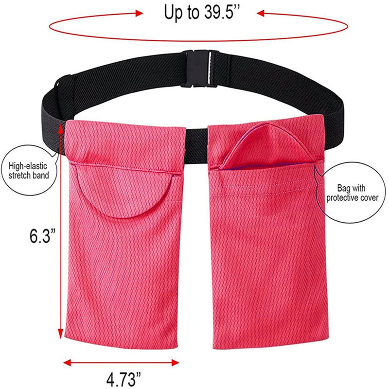 [Australia] - Mastectomy Drain Holder, Length Adjust Elastic Band Mesh Shower Bag for Post Mastectomy Support(Red) Red 