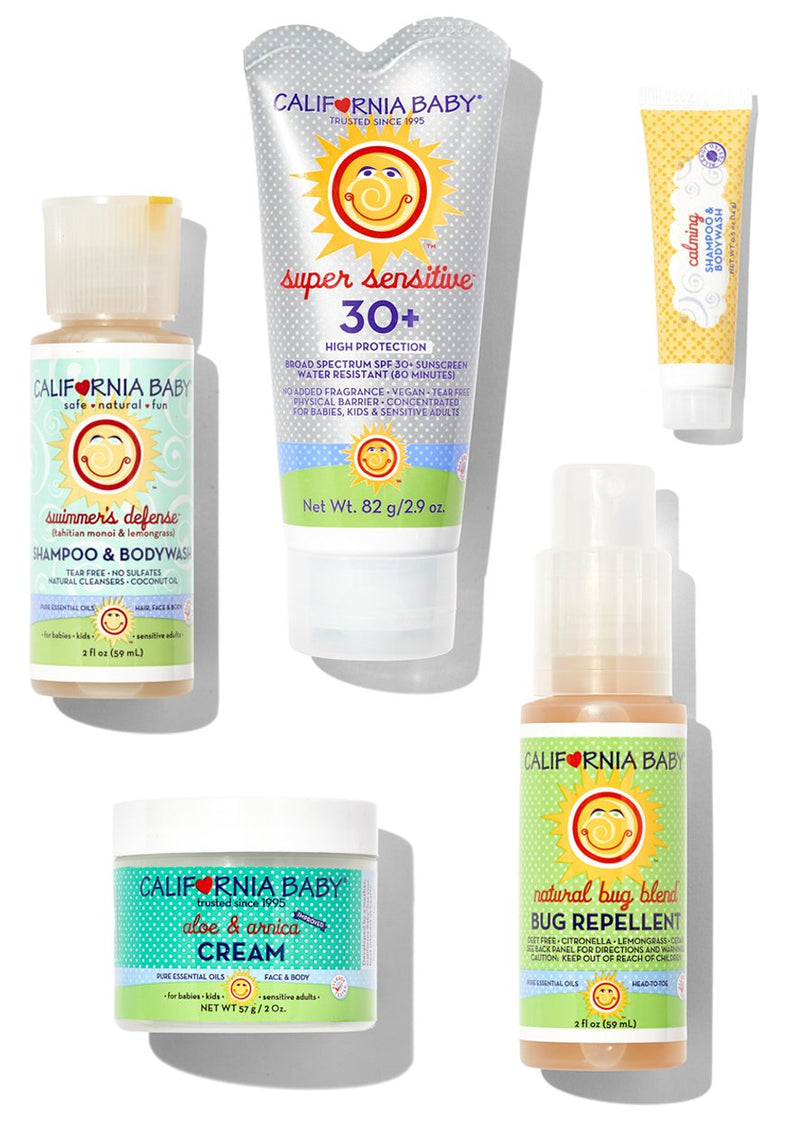 [Australia] - California Baby Summertime Essentials Kit. This Kit is a Great Way to Try Some of Our Sun-care Products & A Variety of Skin Soothing After-Sun Products Makes This Collection Complete 