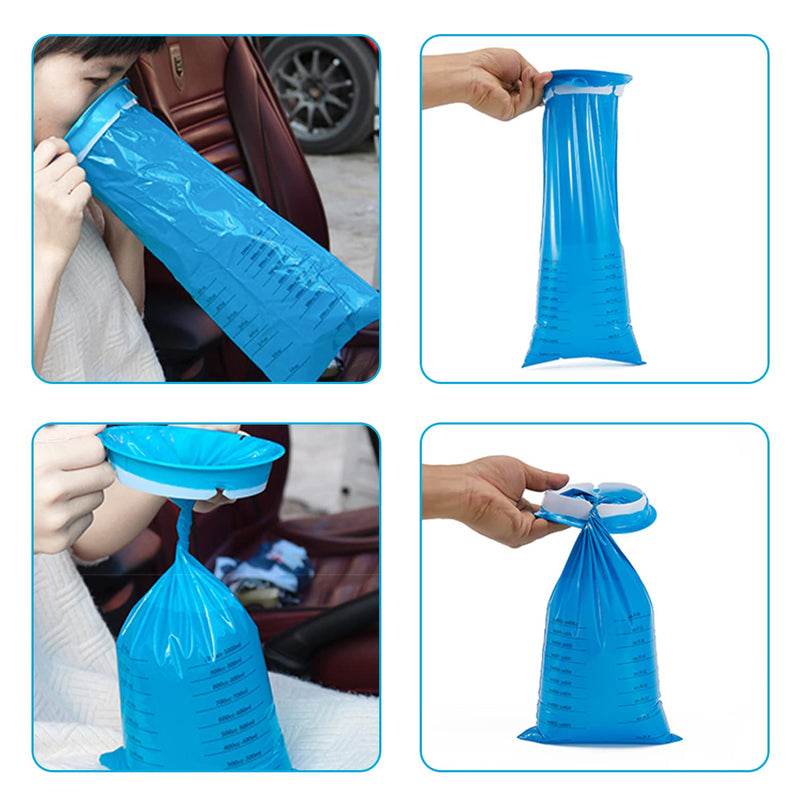 [Australia] - 12pcs Vomit Bag with 5pcs Sticky car Garbage Bag, Motion Sickness Vomit Bag, 1000ml Vomit Bag, Nausea Bag, Suitable for Travel Motion Sickness, Pregnant Woman Vomiting 