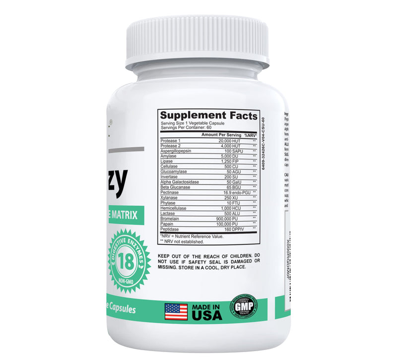 [Australia] - DigestEzy #1 Digestive Enzyme Supplement | Money Back Guarantee | Best Multi-Enzyme Formula to Optimize Digestion | Increase Energy & Support Digestive Health | 60 Capsules 