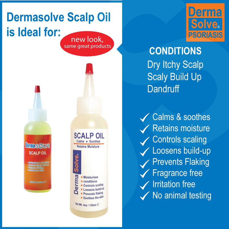 [Australia] - Dermasolve Psoriasis Scalp Oil (2-Pack) Seborrheic Dermatitis & Dandruff Relief - Formulated to Loosen Scaling Build-up, Moisturize, Condition, Prevent Itching, and Flaking (4.0 oz Each) 