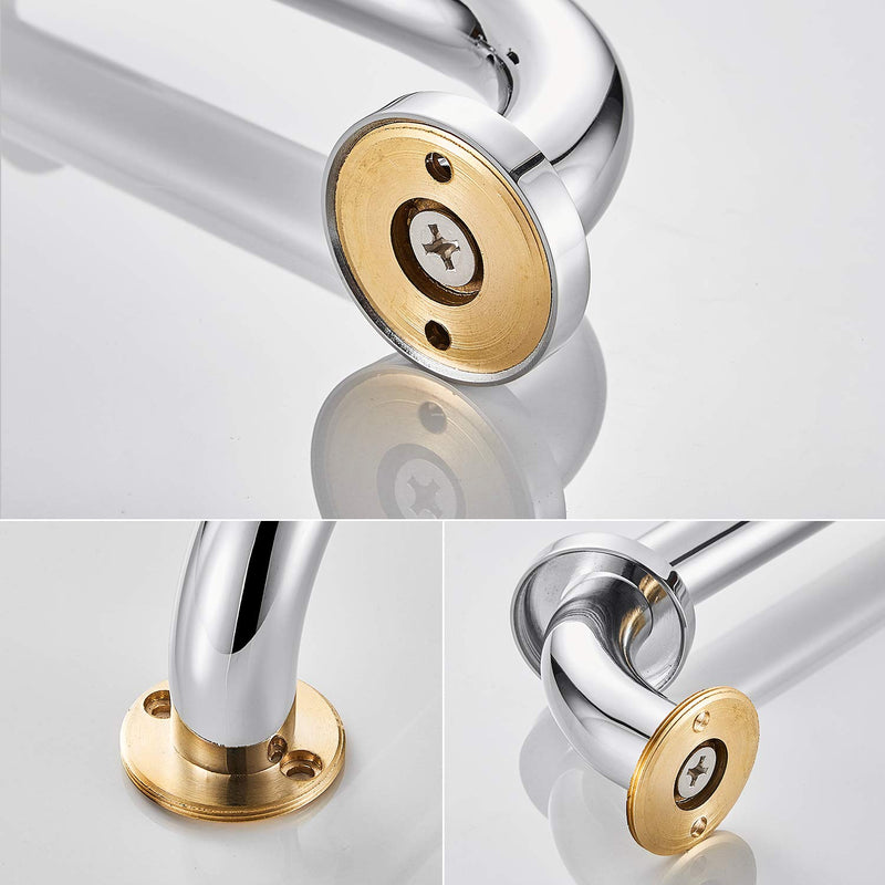 [Australia] - NSODOO Shower Arm Grab Bar for Bathroom Handrail Safety Non-Slip Wall Handle for Bath Toilet Sliding Bars Polished Chrome Brass (30 cm) 30cm Grab Bar Chrome 